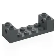 Brick Special 2 x 6 x 1 1/3 with Axle Holes and 2 x 4 Recessed, Ridges at Underside