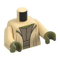 Torso Robe, Dark Tan Undershirt, Olive Green Neck, Thin Creases Print (Yoda), Tan Arms, Olive Green Hands