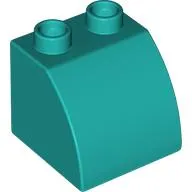 Duplo Brick 2 x 2 x 1 1/2 with Curved Top