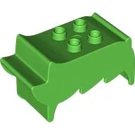 Duplo Brick, Hair, 2 x 2 Top Studs, Spiked to Side, Spiked Bangs
