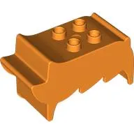 Duplo Brick, Hair, 2 x 2 Top Studs, Spiked to Side, Spiked Bangs