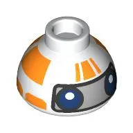 Brick Round 1.5 x 1.5 Dome Top with RJ-83 Print