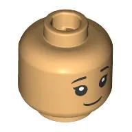 Minifig Head Cho Chang, Worried/Smile