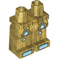 Hips and Pearl Gold Legs with Black/Bright Light Blue/White Circular Circuitry print