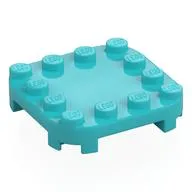 Plate Round Corners 4 x 4 x 2/3 Circle with Reduced Knobs
