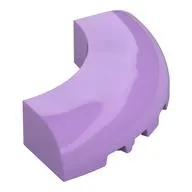 Brick Round Corner 5 x 5 x 1 Curved, Bottom Cut Outs, No Studs, 7 Bottom Tubes