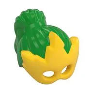 Hair, High Ponytail with Yellow Electro Mask Pattern