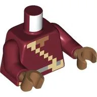 Torso, Pixelated Tan Strap, Belt, Silver Buckle print, Dark Red Arms, Medium Nougat Hands