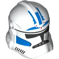 Helmet Clone Trooper Phase 2, Closed Front, Holes for Visor with Blue Markings, Black Visor print (Arc Trooper)