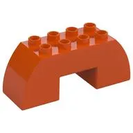 Duplo Brick 2 x 6 x 2 Curved with 2 x 2 Cutout on Bottom