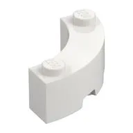 Brick Round Corner 3 x 3 Macaroni with 2 Studs