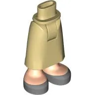 Minidoll Hips and Skirt with Light Nougat Exposed Ankles, Dark Bluish Grey Shoes print