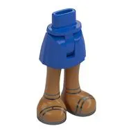 Minidoll Hips and Short Skirt with Medium Nougat Legs, Silver Sandals Print