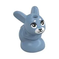 Animal, Rabbit / Bunny, Baby Sitting with Black Eyes, White Nose, Eyebrows Print (Young Melody)