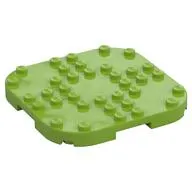 Plate Round Corners 8 x 8 x 2/3 Circle with Reduced Knobs
