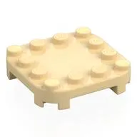 Plate Round Corners 4 x 4 x 2/3 Circle with Reduced Knobs