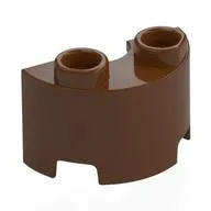 Brick Round, Half 1 x 2
