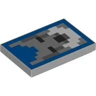 Tile 2 x 3 with Pixelated Wolf print