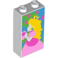 Brick 1 x 2 x 3 with Peach, Tree print