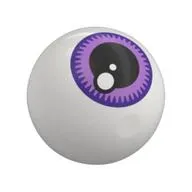 Technic Ball Joint with Dark Purple/Lavender Eye, Black Pupil Print