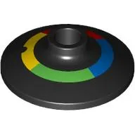 Dish 2 x 2 Inverted [Radar] with Blue/Bright Green/Yellow/Red Band print