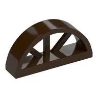 Window 1 x 4 x 1 2/3 with Spoked Rounded Top