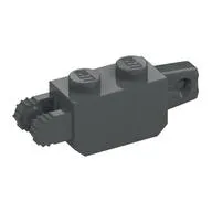 Hinge Brick 1 x 2 Locking with 1 Finger Vertical End and 2 Fingers Vertical End, 7 Teeth
