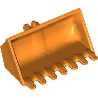 Construction Vehicle Bucket 3 x 6 with Hinge, Reinforced Center