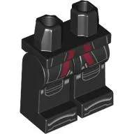 Hips and Black Legs with Dark Red Straps, Silver Buckles,, Toes, Light Bluish Grey Knee Pads print