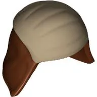 Cap and Neck Protector with Dark Tan Print