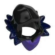 Hood Pointed with Dark Purple Bandana, Dark Blue Spiked Cowl
