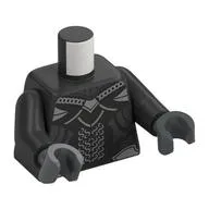Torso Armor, Silver Plates, Chain Mail print, Pearl Titanium Arms, Dark Bluish Gray Hands