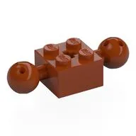 Technic Brick Special 2 x 2 with 10.2mm Balls with Holes and Axle Hole