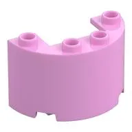 Cylinder Half 2 x 4 x 2 with 1 x 2 Cutout