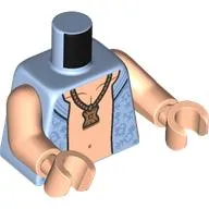 Torso, Open Shirt, Gold Pendant, Bart Light Nougat Chest print, Light Nougat Arms and Hands