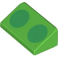 Slope 30° 1 x 2 x 2/3 with 2 Green Circles print