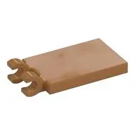 Tile Special 2 x 3 with 2 Clips without Tab between Clips