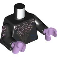 Torso, Silver/Copper Decorations print, Black Arms, Lavender Hands