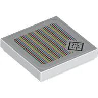 Tile 2 x 2 with Shy Boo and Barcode Print (Sticker)