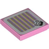 Tile 2 x 2 with Para-Biddybud and Barcode Print (Sticker)