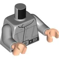 Torso, Imperial Uniform, Black Belt, Light Bluish Grey Buckle print, Light Bluish Gray Arms, Light Nougat Hands