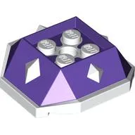 Wedge Sloped 4 x 4 with Diamond Spikes with White Underside Pattern