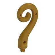 Animal Body Part / Plant, Tail / Vine Curled with Bar