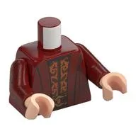 Torso, Robe, Gold Decorations, Dark Orange Shirt, Gold Belt Buckle print, Dark Red Arms, Light Nougat Hands