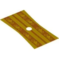 Neckwear Poncho with Orange Decorations print