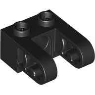 Technic Brick 1 x 2 with Hole and Dual Beam Extensions