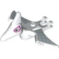 Animal, Dinosaur, Pteranodon with Magenta Eyes, Bright Light Blue Webbings print