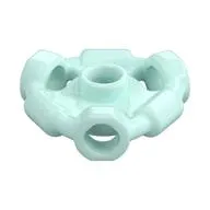 Plate Special 1 x 1 with Hole Through Stud, 3 Bars and 3 Bar Holes