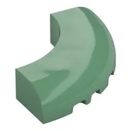 Brick Round Corner 5 x 5 x 1 Curved, Bottom Cut Outs, No Studs, 9 Bottom Tubes