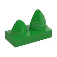Tile Special 1 x 2 with Two Vertical Teeth / Tooth